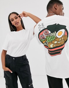 Футболка с графическим принтом на спине New Love Club unisex - Белый