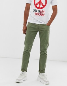 Зеленые узкие джинсы Love Moschino - Зеленый