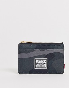 Кошелек для карт и монет с однотонным камуфляжным принтом Herschel Supply Co Oscar RFID - Серый