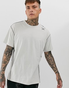 Кремовая oversize-футболка Religion - Черный