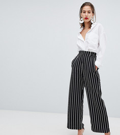 Широкие брюки в полоску River Island - Черный