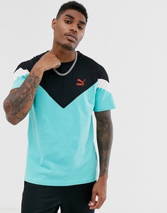 Синяя обтягивающая футболка Puma MCS - Синий