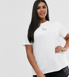 Футболка с принтом ASOS DESIGN Curve - Белый