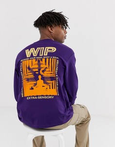Фиолетовая футболка с длинными рукавами и принтом Mind на спине Carhartt WIP - Фиолетовый