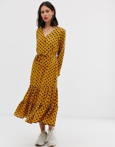 Платье-рубашка в горошек Only - Желтый