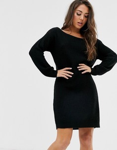 Черное платье-джемпер Missguided - Черный