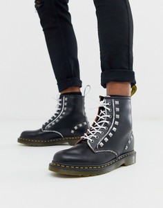 Ботинки с 1460 заклепками и 8 парами люверсов Dr Martens - Черный