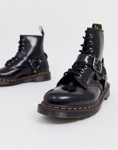 Лакированные ботинки с люверсами и ремешками Dr Martens 1460 8 пар люверсов