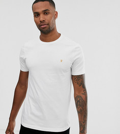 Белая зауженная футболка с логотипом Farah Dennis - Белый