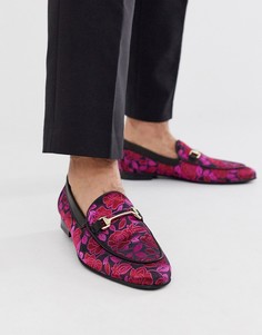 Розовые парчовые лоферы WALK London jude - Черный