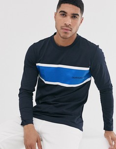Лонгслив в полоску Calvin Klein Jeans institutional - Синий