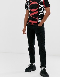 Узкие джинсы с принтом сзади Love Moschino - Черный