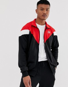 Спортивная куртка колор блок Puma Iconic - Черный