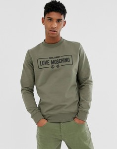 Свитер с логотипом Love Moschino - Зеленый