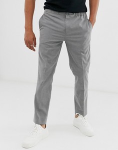 Серые брюки узкого кроя со шнурком Burton Menswear - Серый