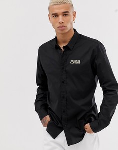 Рубашка с золотистым логотипом Versace Jeans Couture
