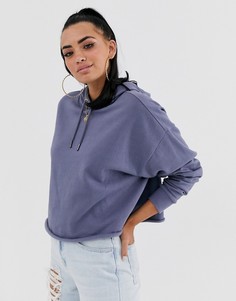 Серый короткий худи ASOS DESIGN - Серый