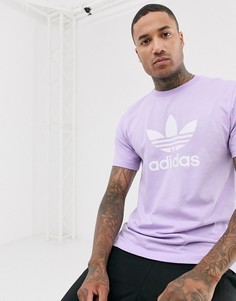 Футболка с логотипом adidas Originals - Фиолетовый
