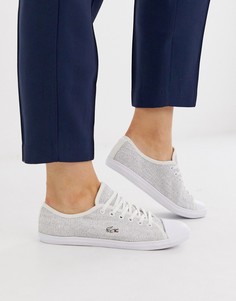 Белые кроссовки на шнуровке Lacoste - Белый