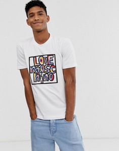 Узкая футболка с принтом Love Moschino - Белый