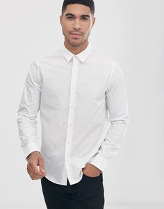 Рубашка с длинными рукавами и логотипом на груди Calvin Klein Jeans - Белый