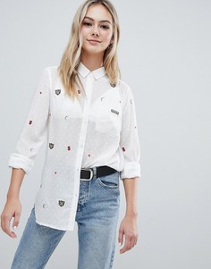 Рубашка с принтом Superdry - Белый