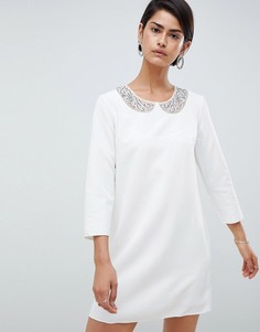 Платье со свободным воротом French Connection - Белый