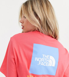 Футболка кораллового цвета с логотипом The North Face Red Box - Розовый