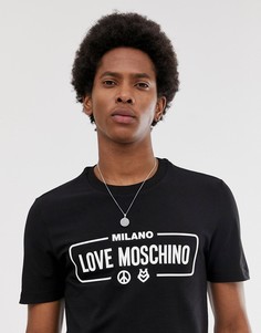 Футболка с логотипом Love Moschino - Черный