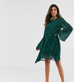 Свободное платье с цветочным принтом Vila - Зеленый