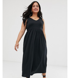 Платье макси на бретелях с завязками Vero Moda Curve - Черный
