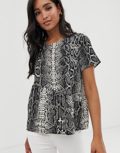 Свободный топ со змеиным принтом Vero Moda - Мульти