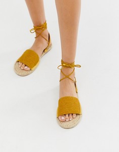 Желтые сандалии-эспадрильи ASOS DESIGN Josy