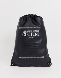 Черный рюкзак на шнурке Versace Jeans Couture