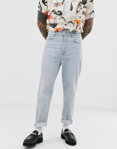 Синие выбеленные джинсы с завышенной талией ASOS DESIGN - Синий
