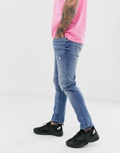 Синие джинсы слим River Island recycled - Синий