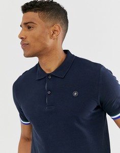 Темно-синее поло с отделкой Jack & Jones Originals - Темно-синий