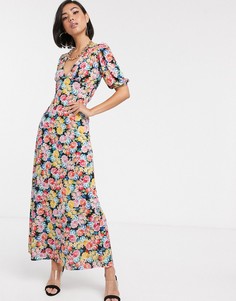 Чайное платье макси с бретельками сзади и цветочным принтом ASOS DESIGN - Мульти