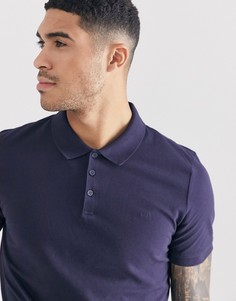 Приталенная футболка-поло из пике Calvin Klein - Синий