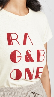 Rag & Bone/JEAN Felt Logo Tee