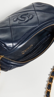 What Goes Around Comes Around Chanel Navy Mini Barrel Bag