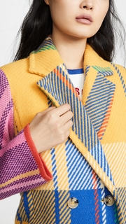 Mira Mikati Jumbo Check Wool Coat