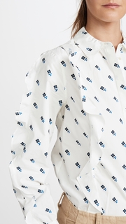 Scotch & Soda/Maison Scotch Clean Cotton Ruffled Top
