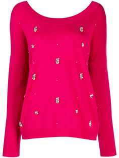 Liu Jo crystal-embellished jumper