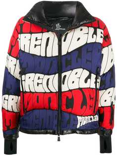 Moncler Grenoble logo print padded jacket