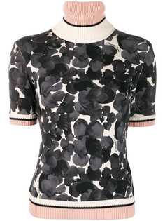 Elisabetta Franchi floral-print short sleeve jumper