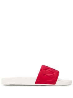 Versace textured flip flops