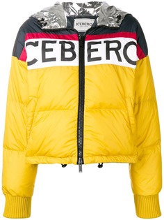Iceberg logo print puffer jacket