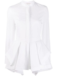 Alexander McQueen flared belted waist shirt