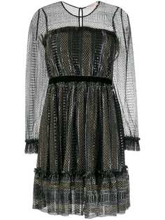 Twin-Set metallic sheer dress
